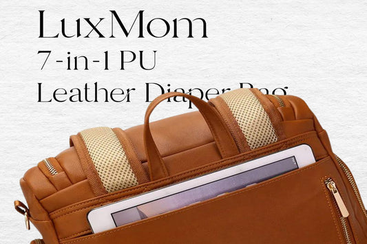 Discover the Ultimate Diaper Bag: LuxMom™ 7-in-1 PU Leather Diaper Bag