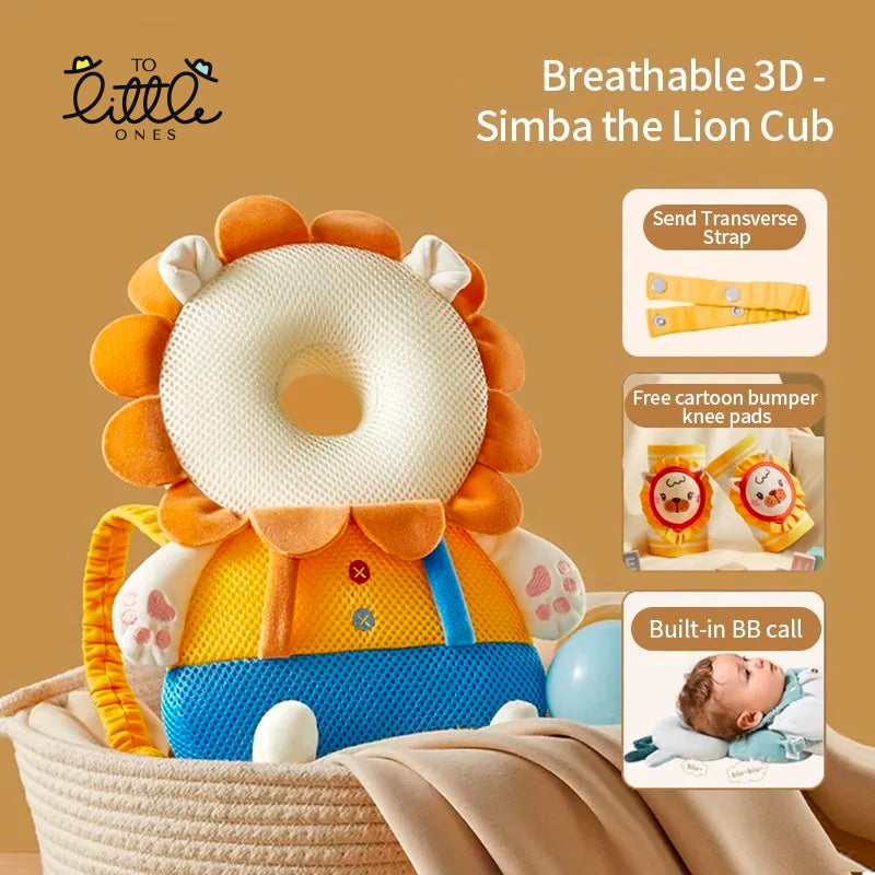 Baby Head Protection Pillow - Soft and Secure Headrest for Newborns and Infants simba the lion cub variant