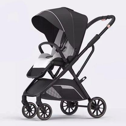 LuxView™ Ergonomic High View Baby Stroller in Black