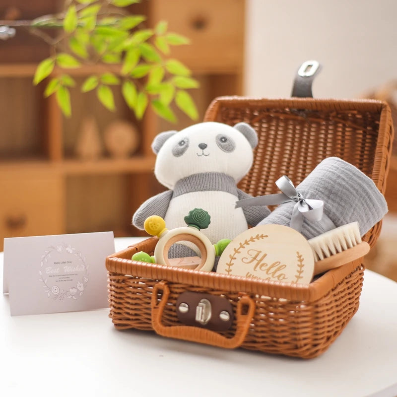 Exquisite Baby Bath Toy & Photography Gift Set - white grey
