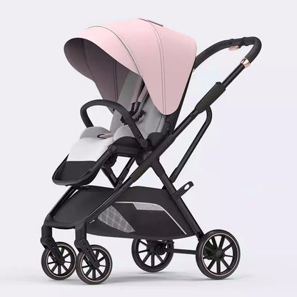 LuxView™ Ergonomic High View Baby Stroller in Pink