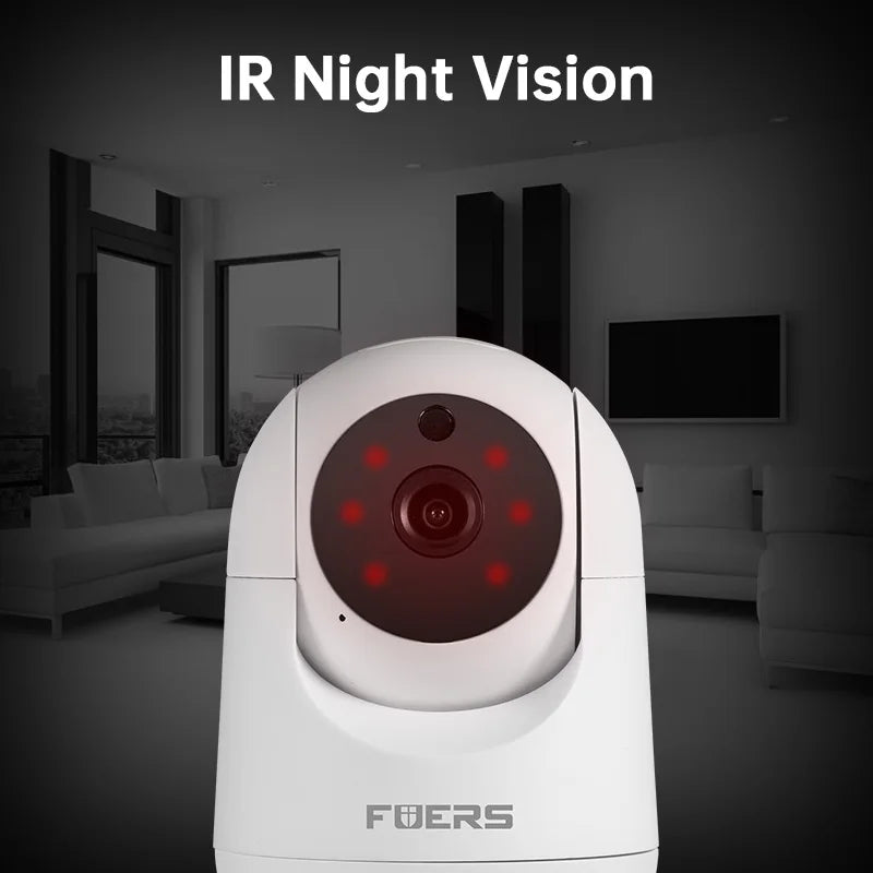 IR Night Vision on BabyWatch™ HD Wireless IP Baby Monitor with automatic tracking and two-way audio