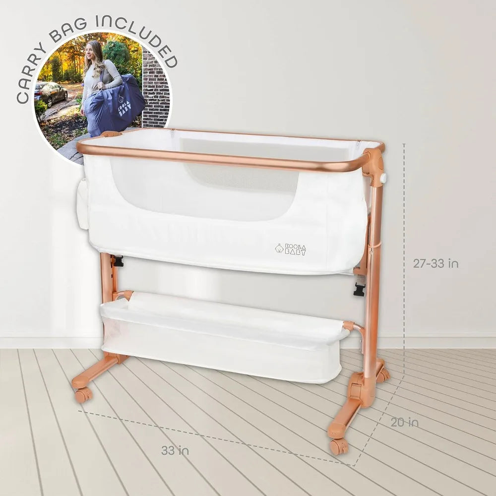 carry bag included with A mother put her baby into KoolaBaby® DreamWeave™ Portable Bassinet