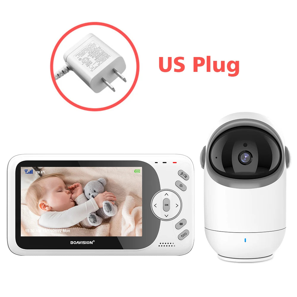 us plug variant of SafeView 4.3 Inch Video Baby Monitor with Pan Tilt Camera and Night Vision 