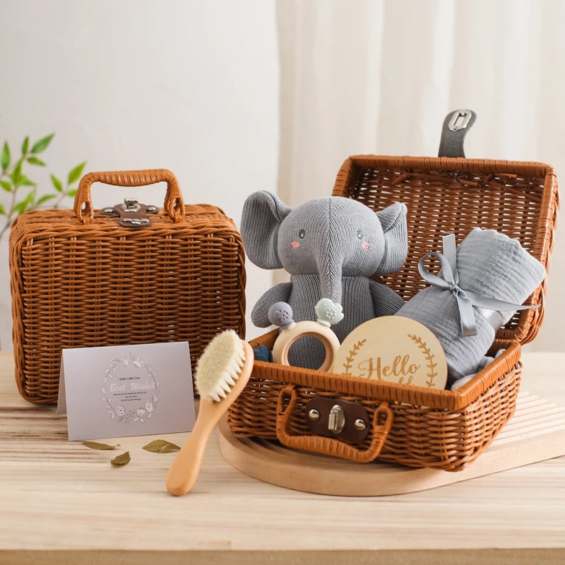 Exquisite Baby Bath Toy & Photography Gift Set - sky blue with card