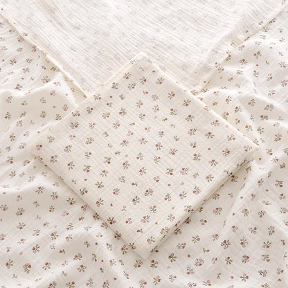 pink flower variant of LittleBlossom™ Muslin Swaddle Wrap - Premium Quality Cotton Swaddling Blanket for Babies