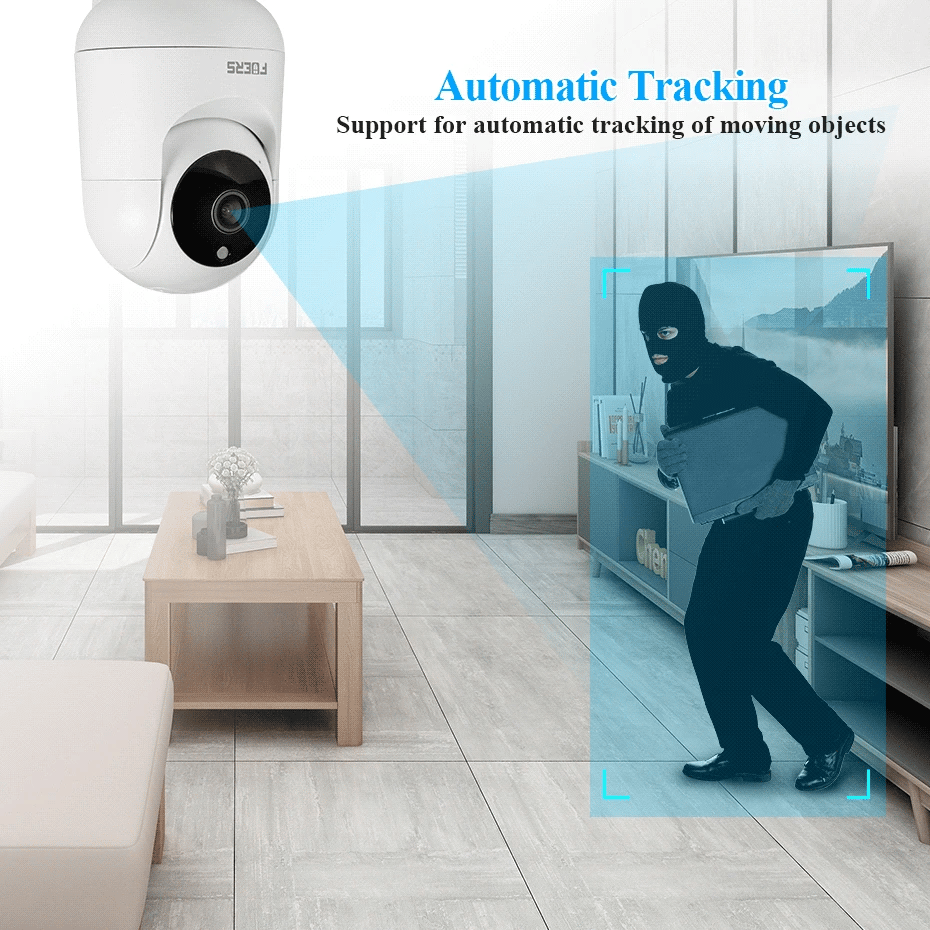 Automatic motion tracking on BabyWatch™ HD Wireless IP Baby Monitor with automatic tracking and two-way audio 2