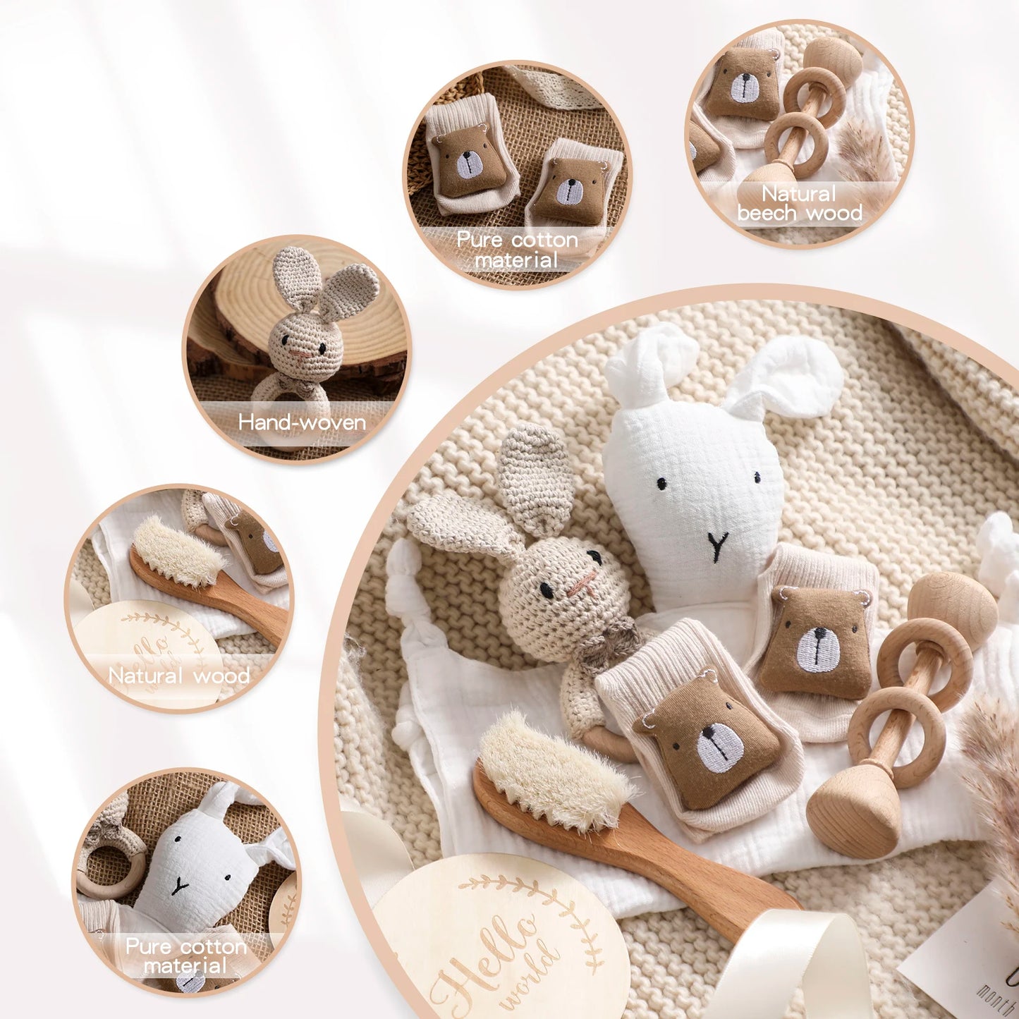 Premium Baby Bath & Comfort Gift Set - WHITE RABBIT PRODUCT FEATURES