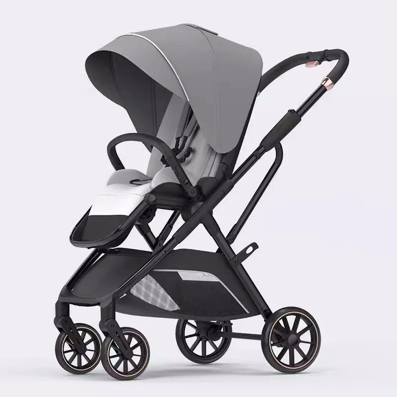 LuxView™ Ergonomic High View Baby Stroller in Gray