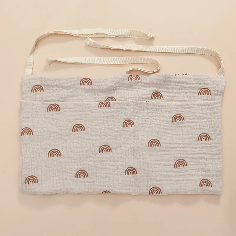 CartoonEase™ Bedside Diaper Bag with cute cartoon prints and no zipper design for easy access. 