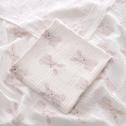 rabbit variant of LittleBlossom™ Muslin Swaddle Wrap - Premium Quality Cotton Swaddling Blanket for Babies
