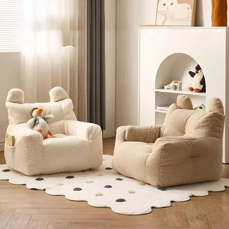 Adorable Cozy Kids Sofa with a charming cartoon design, perfect for toddlers and young children.