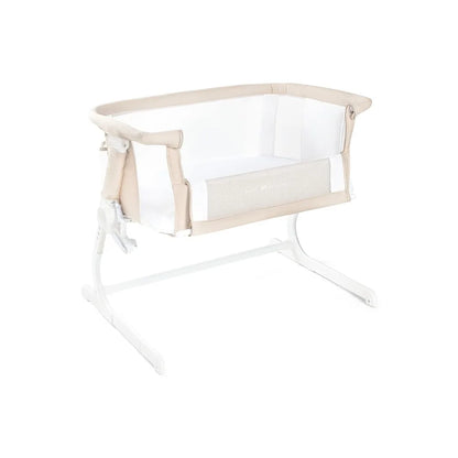 front view of beige color Baby Delight BassiNest Luxury Bassinet