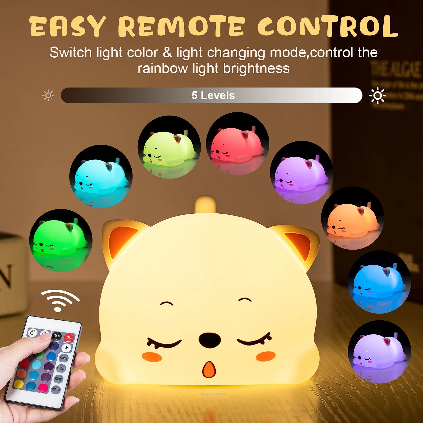 remote control cat-shaped table lamp variations
